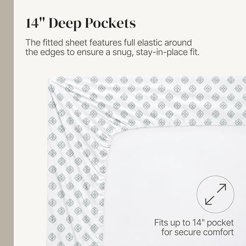 Modern Threads Printed 4-Piece Extra Soft Bedding Sheets & Pillowcase Set - Image 6