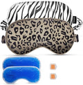 Sleep mask w/Cooling Gel Eye Mask, Reusable Ice Silk Blackout Eye Cover by Cavoilu
