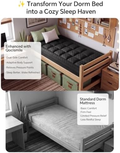 College Dorm Room Essentials Twin XL Mattress Topper Pillow Top - Image 2