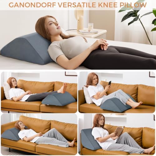 Knee Wedge Pillow for Post-Surgery Recovery-Leg Elevation Support for Sleep - Image 4