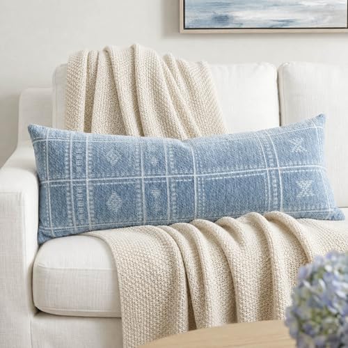 BlissBlush Decorative Lumbar Pillow Cover 14x36, Long Decorative Throw Pillow by BlissBlush
