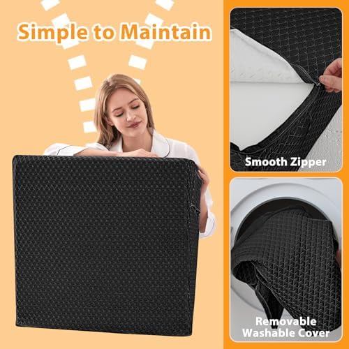 Ruqmuis Wedge Pillow for Acid Reflux, Bed Wedge Pillow for Headboard 10" - Image 6