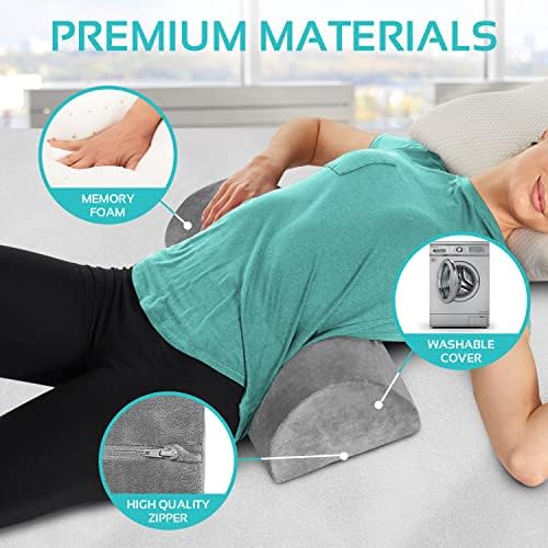 Knee Pillow for Back Sleeping | Large Half Moon Bolster Pillow for Legs - Image 4