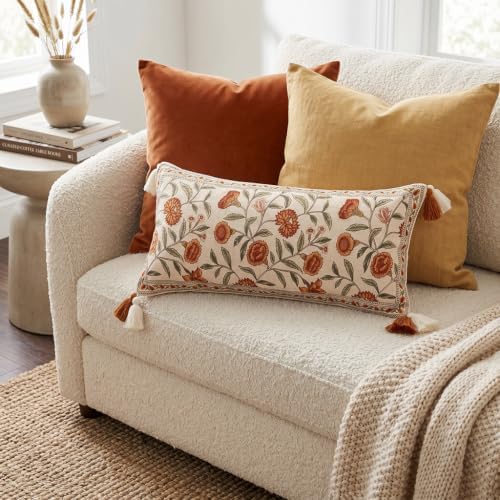 ISAENNE French Linen Rectangle Throw Pillow Cover - Image 3