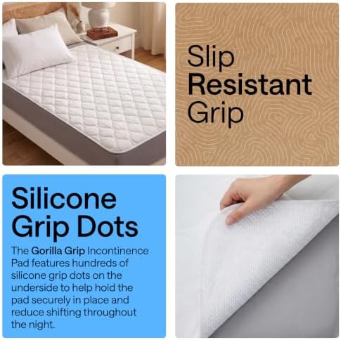 GORILLA GRIP Washable Reusable Underpads, 2 Pack White - Image 3