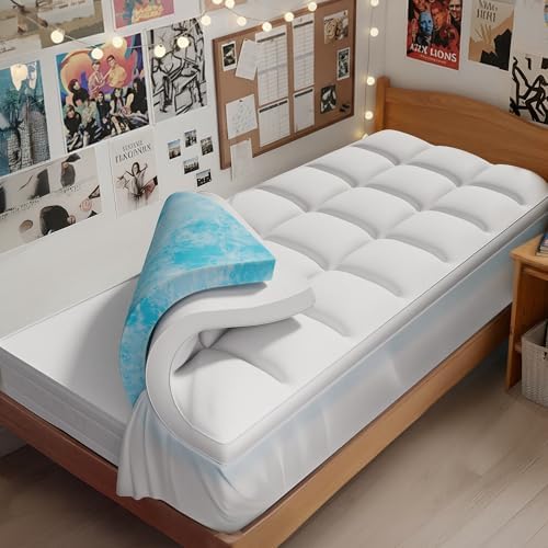 Dual Layer 4 Inch Memory Foam Twin XL Mattress Topper by Airtree