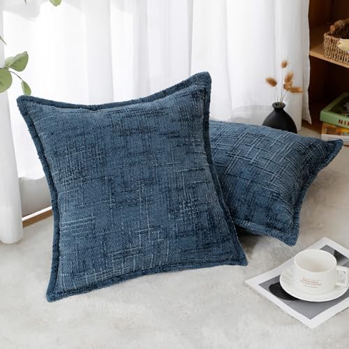 HPUK Chenille Throw Pillow Covers 18x18 Inch, Soft Woven Texture - Image 3