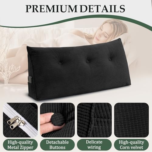 Headboard Pillow Twin, Wall Backrest Wedge Pillow Headboard - Image 5