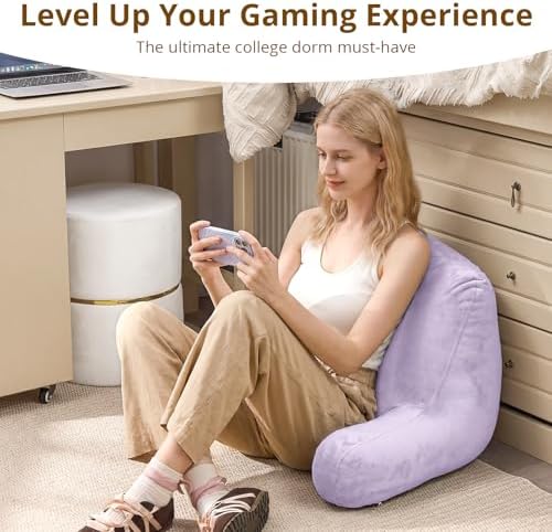Sasttie Reading Pillow for Bed, Back Pillow for Sitting Up - Image 5
