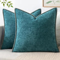 MIULEE Decorative Couch Throw Pillow Covers 16x16 Inch Dark Teal 2 Pack by MIULEE