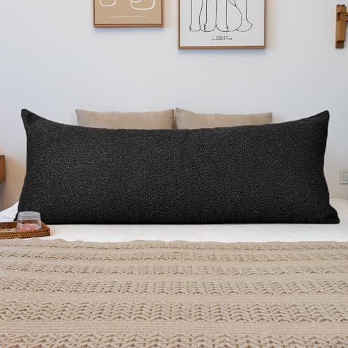 JoraLion 20x54 inch Neutral Boucle Body Pillow Cover by JoraLion