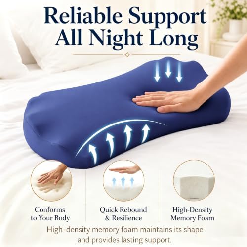 Fledano Lumbar Support Pillow for Bed – Memory Foam Lower Back Pain Relief - Image 6