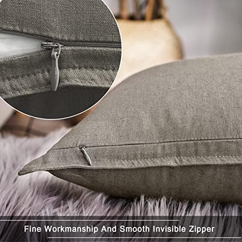 Jeanerlor Set of 2 Decorative 26"x26" Cotton Linen Chair Throw Pillow Case Green - Image 5