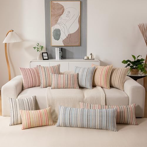 Boho Long Lumbar Body Decorative Throw Pillow Covers 14x36 Inch Pack of 1 Blue - Image 6