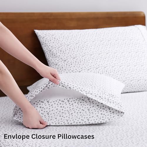 LANE LINEN King Bed Sheets 100% Organic Cotton Soft 4pc Percale - Image 5