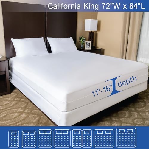 California King Size Mattress Protector Bed Bug Waterproof Zippered Cover - Image 2
