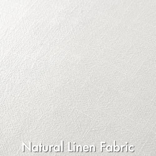 MIULEE Cream Boho Linen Decorative Pillow Covers 24x24 Inch Pack of 4 - Image 2
