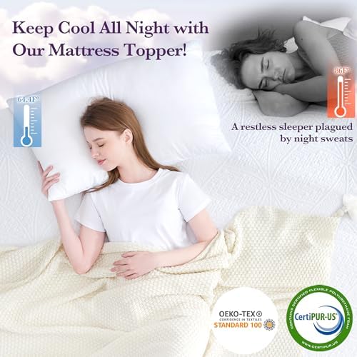 SINWEEK 2 Inch Gel Memory Foam Mattress Topper, King Size - Image 5