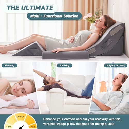 Yojoker 4pcs Orthopedic Bed Wedge Pillow Set - Image 5