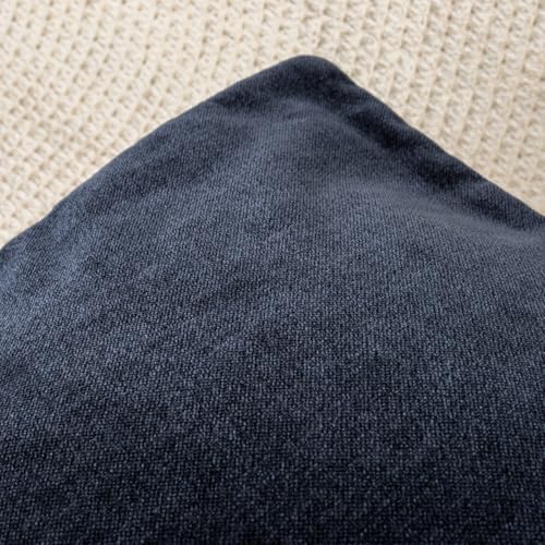 JoraLion Chenille Lumbar Pillow Covers 14x24 inch Dark Blue - Image 7