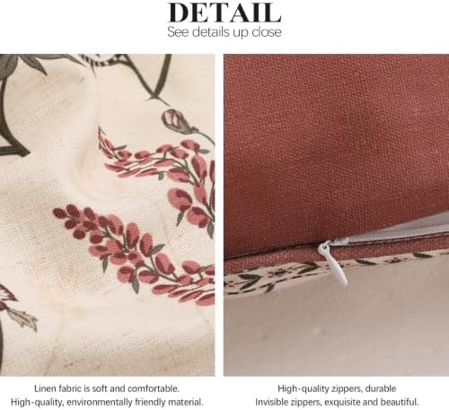 ISAENNE Designer Vintage Linen Throw Pillow Cover - Image 6