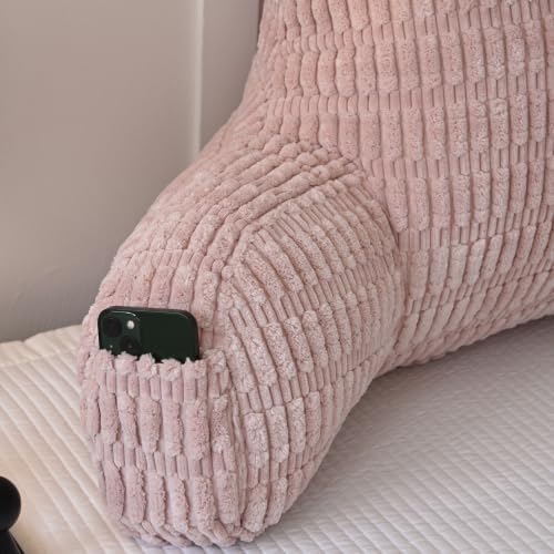 Corduroy Reading Pillow for Sitting in Bed, Large Backrest Bed Pillow - Image 6