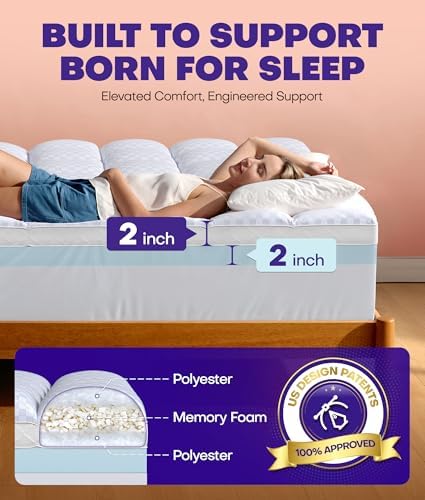 Dual Layer 4 Inch Memory Foam Mattress Topper - Image 2