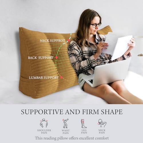 Headboard Pillow Queen, Bed Wedge Pillow Headboard Headrest - Image 2