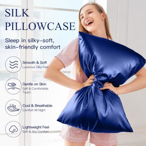 INSSL Silk Pillowcase for Women, Mulberry Silk Pillowcase for Hair and Skin and - Image 2