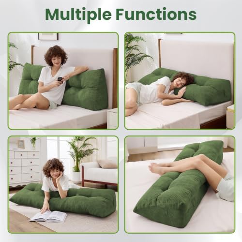 Headboard Pillow Twin, Triangle Bed Wedge Pillow - Image 6