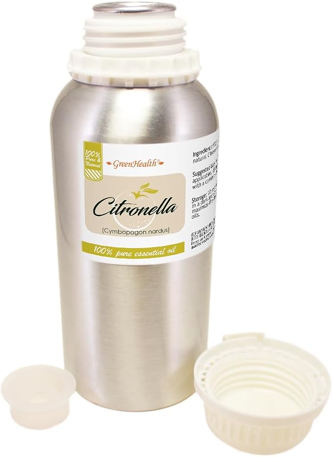 Citronella Essential Oil - 16 fl oz (473 ml) – 100% Pure Essential Oil - GreenHealth