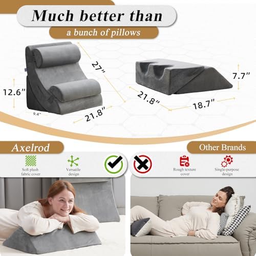 Axelrod 6PCS Orthopedic Bed Wedge Pillow Set, Post Surgery Foam - Image 2
