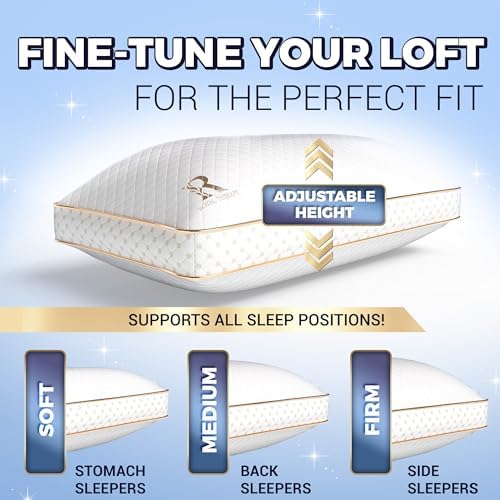 Royal Therapy 2-Pack King Memory Foam Pillow, Adjustable Shredded Odor-Free Bed - Image 3