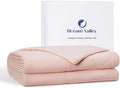 Dream Valley® Outlast® Deepsleep Cooling Comforter, Twin Size, NASA-Grade Space Technology Cooling Blanket for Hot Sleepers Night Sweats, Q-Max > 0.45 Aerocool™ Breathable, Pink Blush, 68"x90"