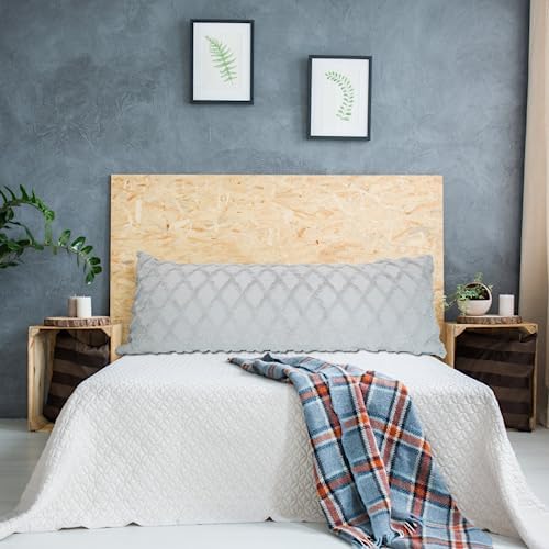 Home Long Body Lumbar Pillow case Cover, Solid Color Geometry Cushion Plush - Image 5