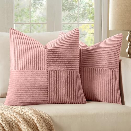 MIULEE Blush Pink Decorative Throw Pillow Covers by MIULEE