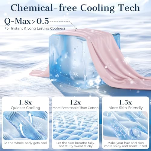 Cooling Pillow Cases 2 Pack Standard Size Cooling Pillowcases - Image 2