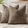 MIULEE Decorative Couch Throw Pillow Covers 22x22 Inch Brown 2 Pack by MIULEE
