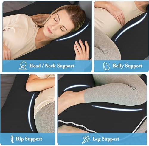 Cute Castle Cooling Cover Pregnancy Pillows, Soft U-Shape Maternity Pillow - Image 6