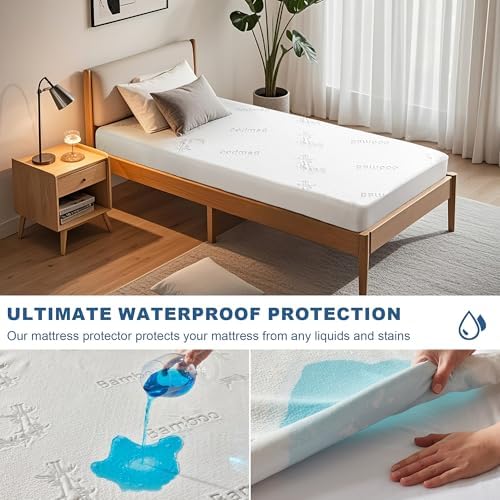 Twin XL Size Waterproof Mattress Protector Bamboo Viscose - Image 2