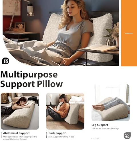Triangle Reading Pillow Full Size XXL Wedge Headboard Extra Large Back Support - Image 2