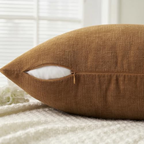MIULEE Bronze Chenille Couch Euro Throw Pillow Covers - Image 4