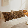 XeGe 20x54 Fluffy Faux Fur Leopard Print Body Pillow Cover, Cheetah Brown by XeGe