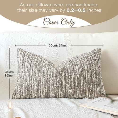 Artscope Lumbar Throw Pillow Cover 16x24 Super Thick Body Pillow Cover - Image 5