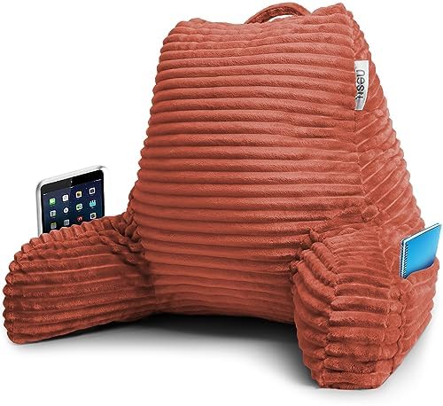 Nestl Reading Pillow with Shredded Memory Foam, Luxe Cut Plush Back Pillow by Nestl