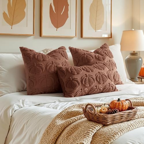 MIULEE Fall Pillow Covers Pumpkin Fall Decor 20x20 Autumn Glaze - Image 4