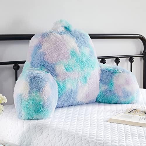 Cozy Fur Backrest Pillow with Arms, Premium Filling, Great Back Support Reading by Hobed+Life