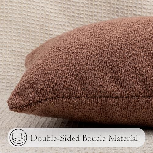JoraLion 14x36 inch Boucle Lumbar Pillow Cover, Coral Woven Texture Neutral - Image 6