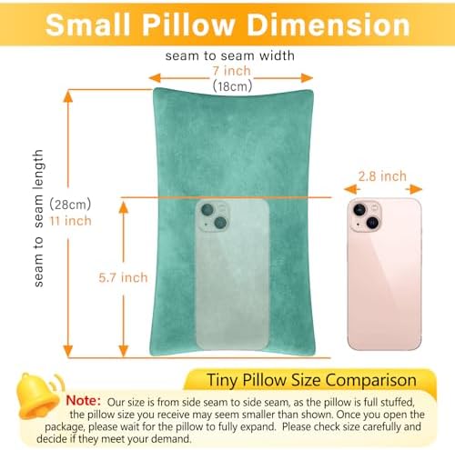 1 MIDDLE ONE 2 Pack Small Pillow, Memory Foam Mini Pillow 11 X 7 Inches - Image 2