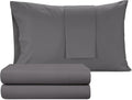 IZOD 100% Egyptian Cotton Sheets Set King Size, Cotton Percale Crisp Sheet Set 4Pc, Lightweight & Deep Pocket fits Upto 17", Long-Staple Soft Combed, Hotel Style Luxury Bedding Sheet - Carbon Steel